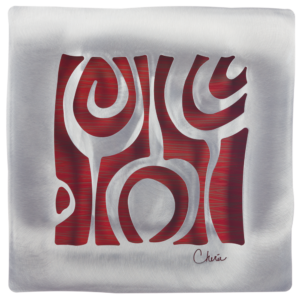 product photo for square onion flower metal wall art