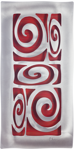 Metal Wall Art "Spiraling Ferns" for Home/Garden