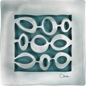 olive square wall tile in robin blue product image