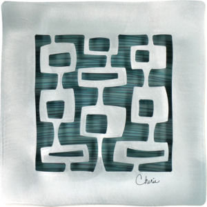 Modern Metal Squares Wall Art Tile - Square