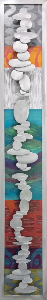Round Cairns on a bright background